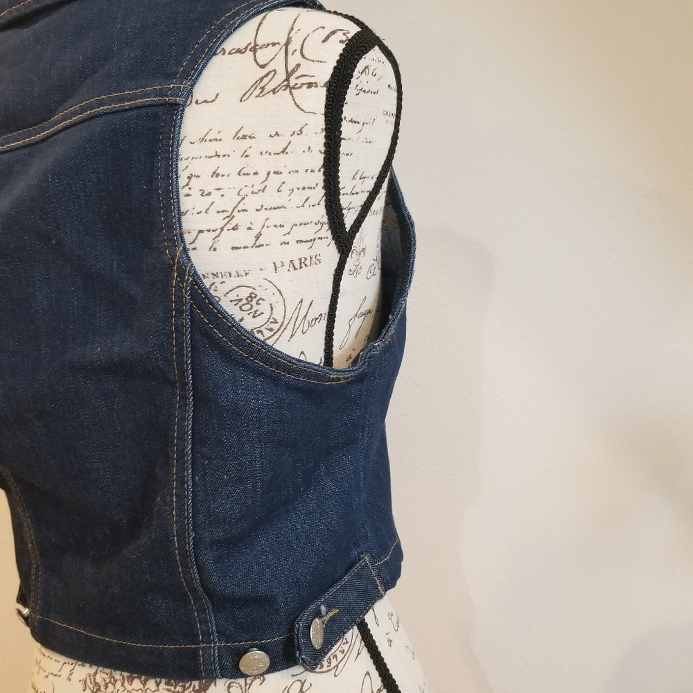 Rue 21 Woman's blue jean  vest - Picture 5 of 6